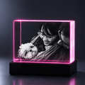 Custom 3D Crystal - Rectangle - Dog Crystal Gift with LED Base-Living Room Decor