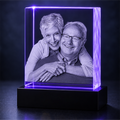 Custom 3D Crystal Photo - Square - Personalized Valentine's Crystal Gift - Living Room Decor