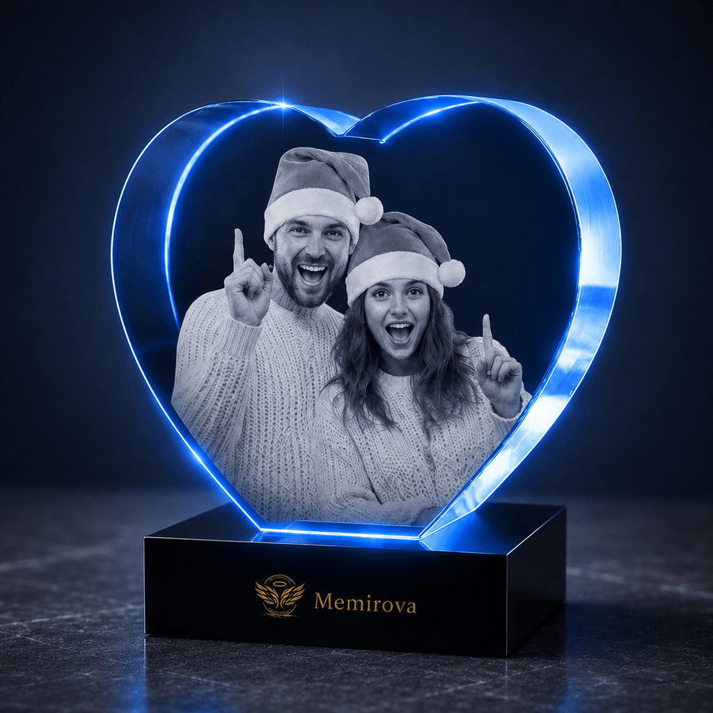 Memirova Christmas Heart Crystal Keepsake-Memirova