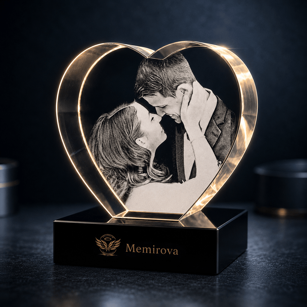 Memirova Wedding Heart Crystal Keepsake-Memirova