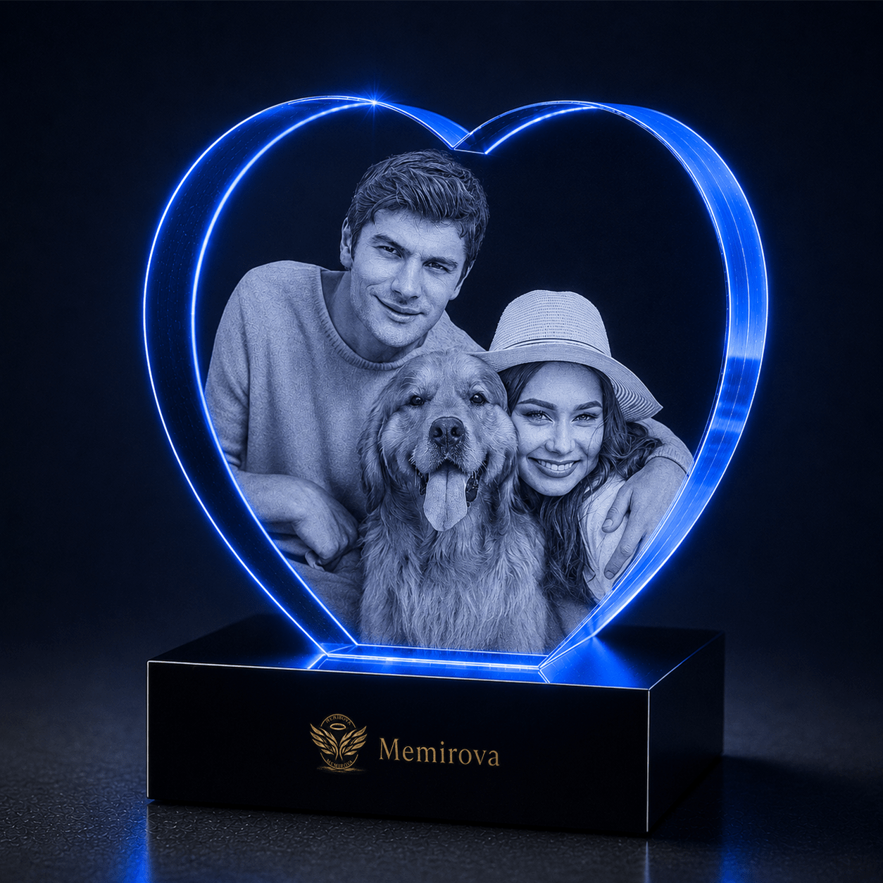 Memirova Always Us Heart-Shaped Anniversary Crystal-Memirova