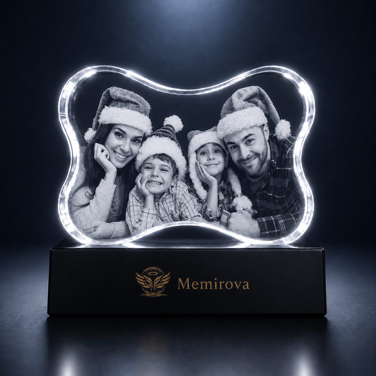 Memirova Christmas Faceted Paw Print Crystal-Memirova