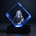 Custom 3D Crystal Photo - Cube - Personalized Graduation Crystal Gift - Living Room Decor