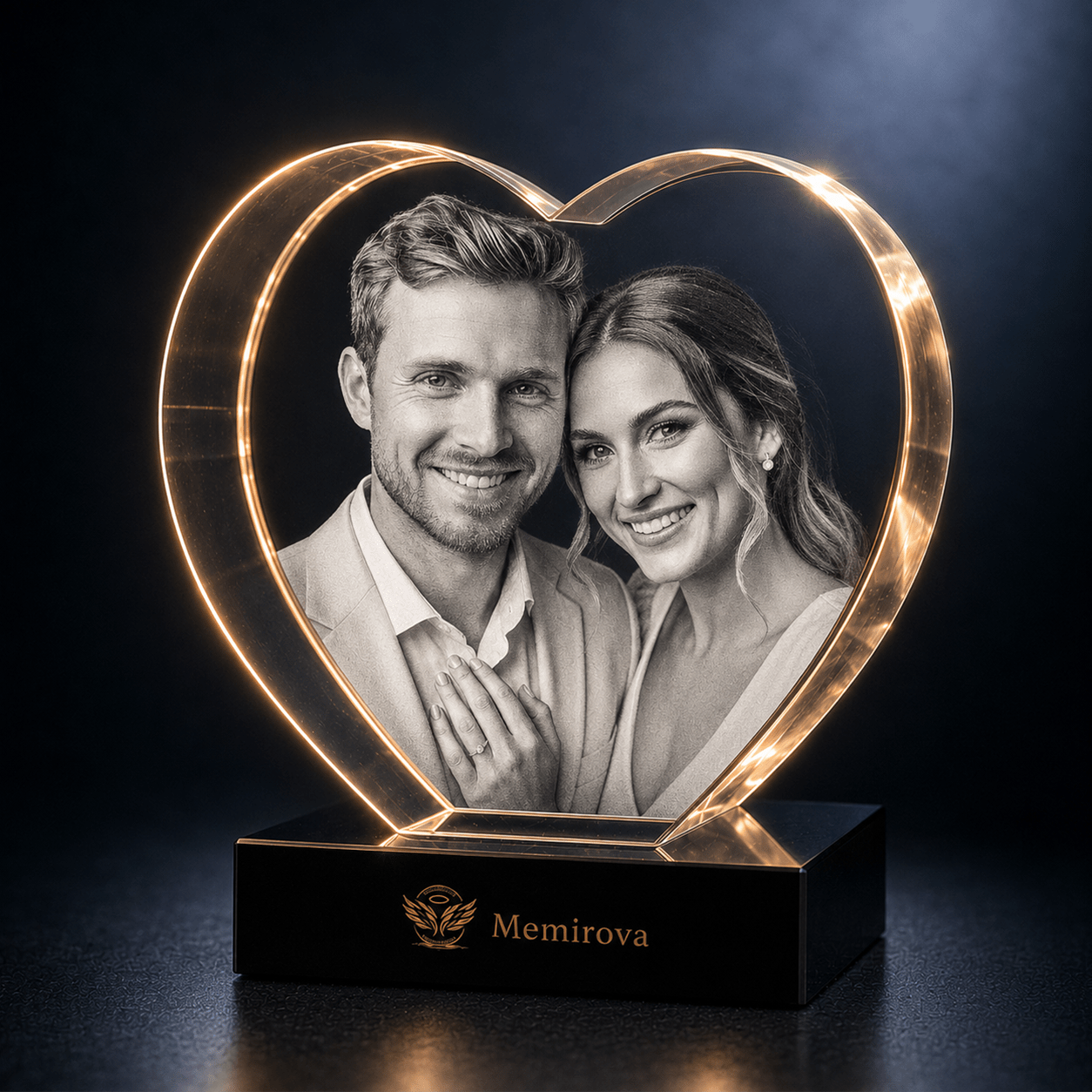 Memirova Always Us Heart-Shaped Anniversary Crystal-Memirova