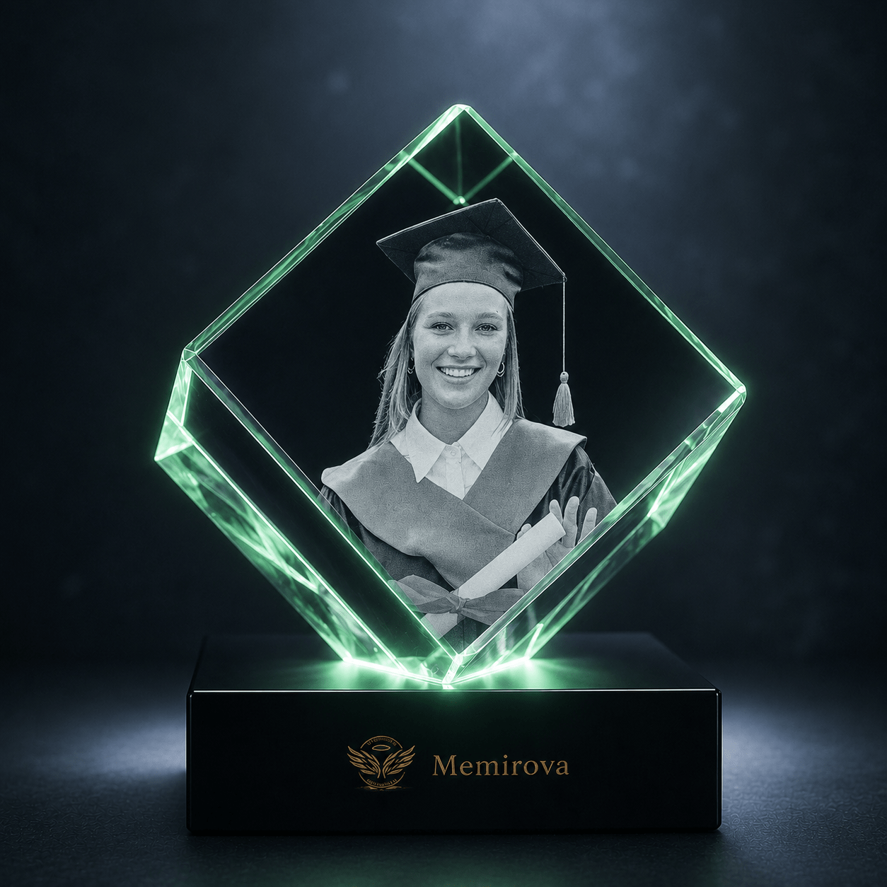 Memirova Graduation Square Photo Crystal-Memirova