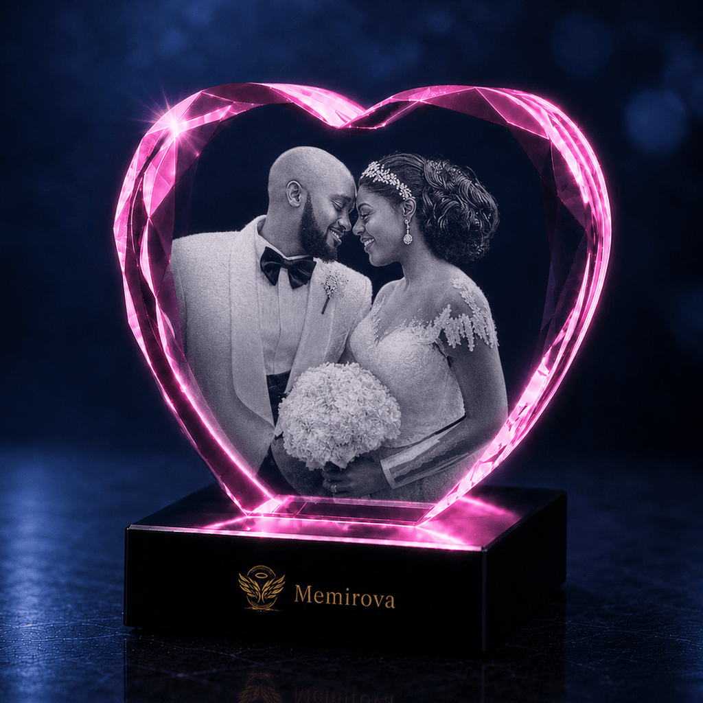 Memirova Wedding Faceted Heart Crystal Gift-Memirova