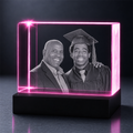 Custom 3D Crystal Photo- Rectangle - Graduation Crystal Gift Name & Year - Living Room Decor