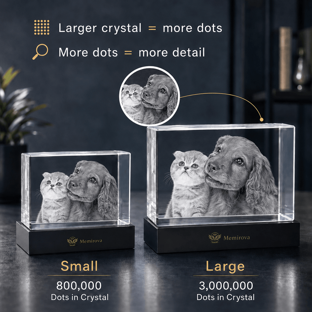 Memirova Beloved Pet 3D Crystal Tribute Plaque - Memirova