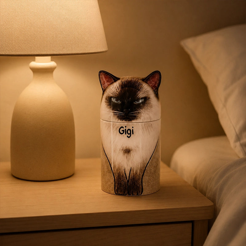 Personalized Cat Cremation Urn Created from Photo So They Always Feel Familiar