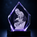 Custom 3D Crystal Photo - Hexagon - Crystal Gift - Living Room Decor