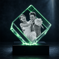Custom 3D Crystal Photo - Cube - Personalized Wedding Crystal Gift - Living Room Decor
