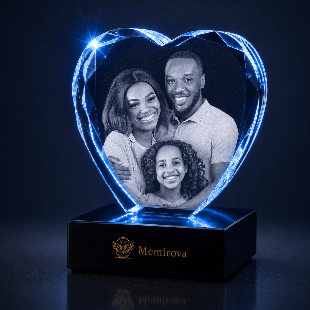 Memirova Everlasting Promise Faceted Heart Crystal-Memirova