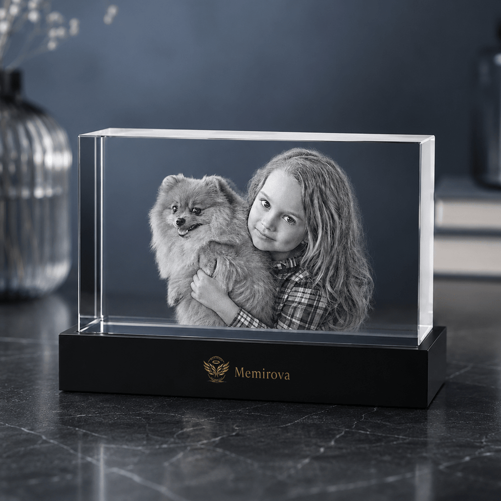 Memirova Beloved Pet 3D Crystal Tribute Plaque - Memirova