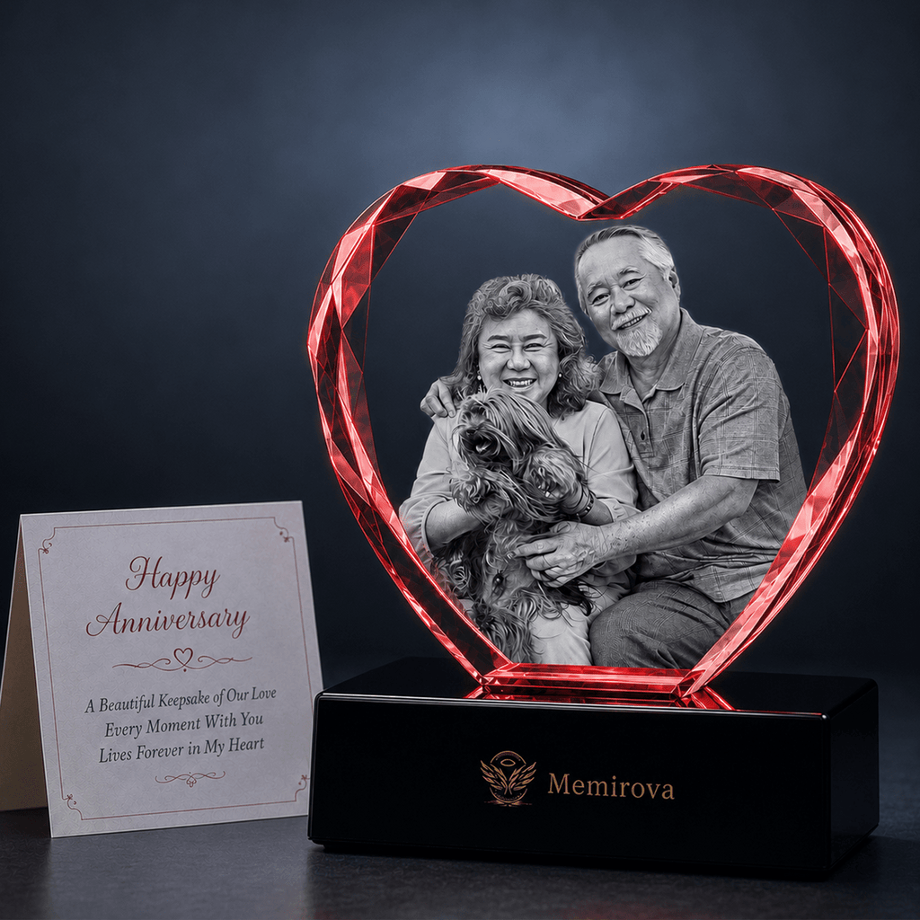 Memirova Everlasting Promise Faceted Heart Crystal-Memirova