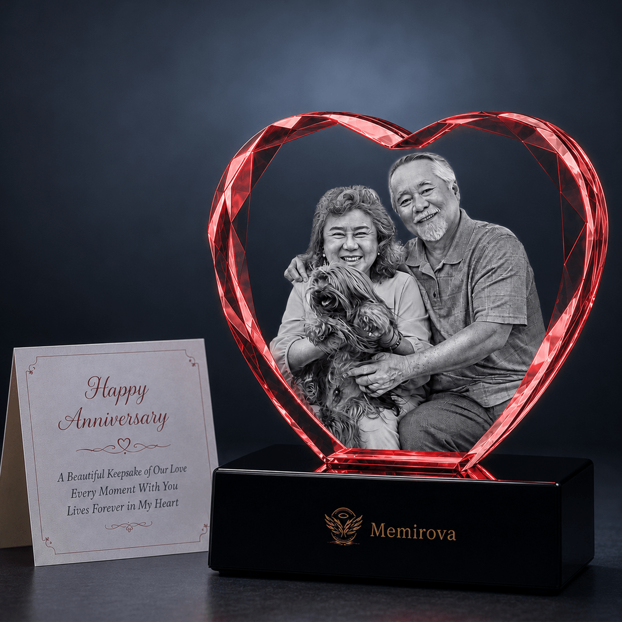 Memirova Everlasting Promise Faceted Heart Crystal-Memirova