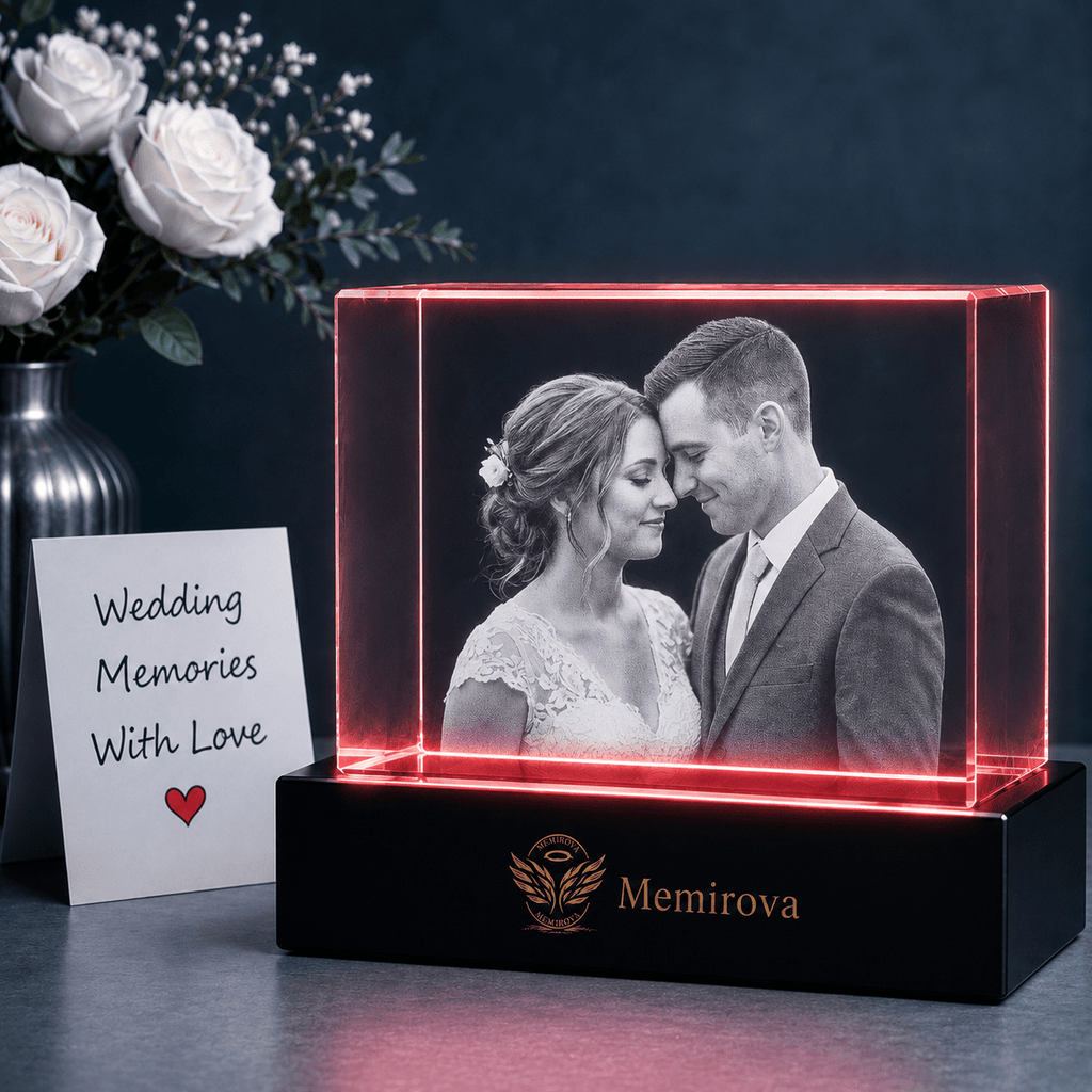 Memirova Wedding Custom Crystal Photo Block-Memirova