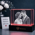 Memirova Wedding Custom Crystal Photo Block-Memirova