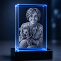 Custom 3D Crystal Photo - Portrait Rectangle - Valentine's Crystal Gift - Living Room Decor