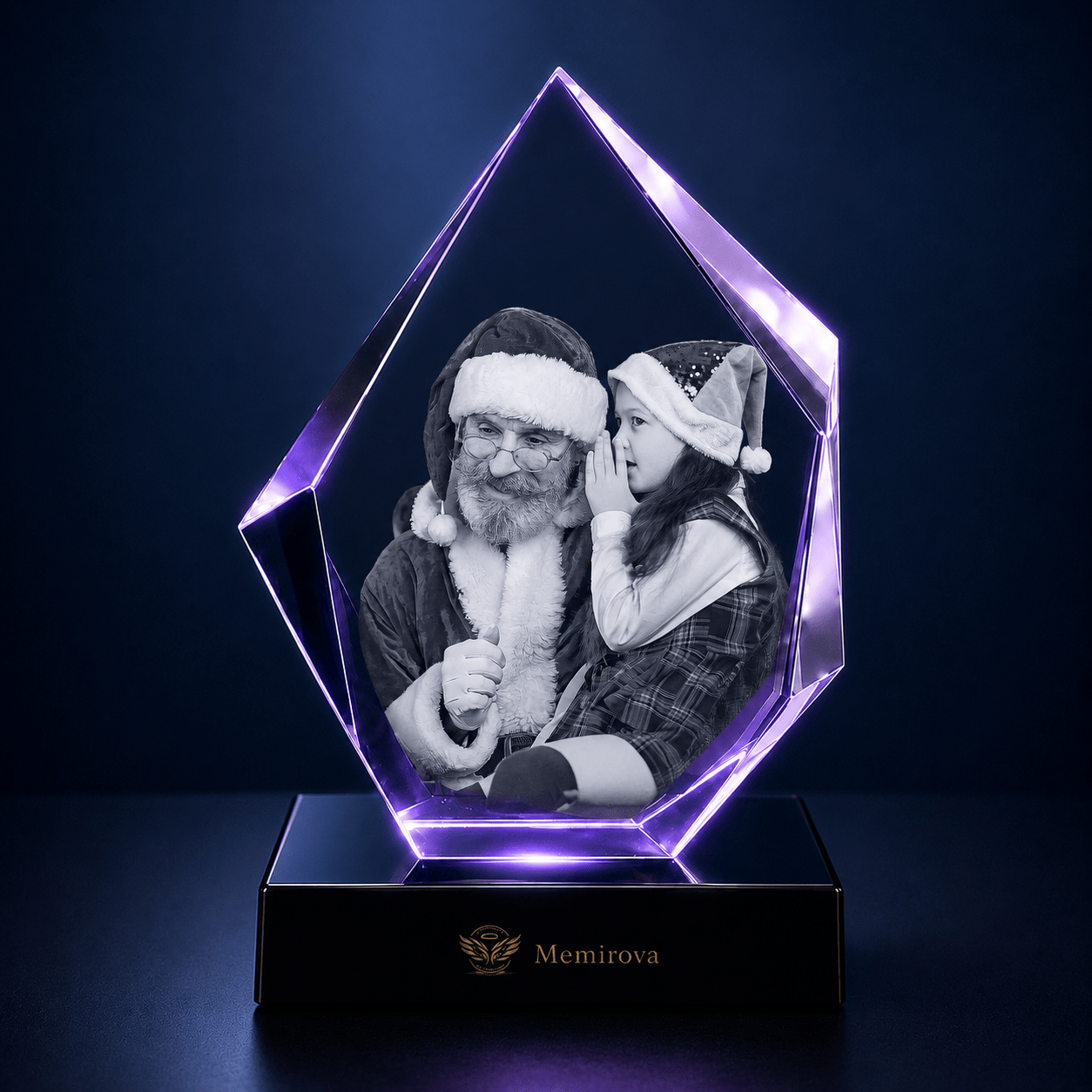 Memirova Christmas Faceted Prestige Crystal Award-Memirova
