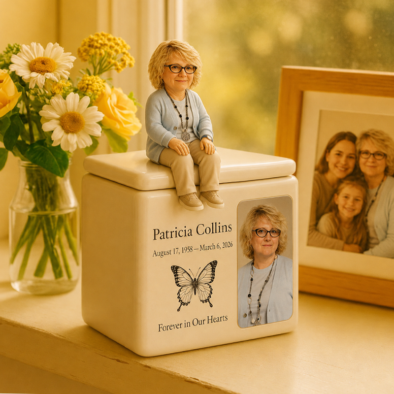 Personalized artist painted cremation urn