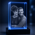 Custom 3D Crystal Photo - Portrait Rectangle - Valentine's Crystal Gift - Living Room Decor