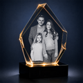 Custom 3D Crystal Photo - Hexagon - Romantic Crystal Gift - Living Room Decor