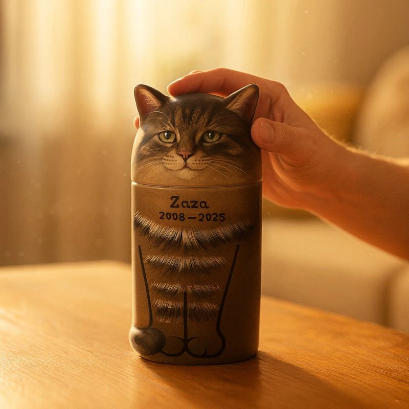 Custom Handmade Pet Urn with Personalized Design