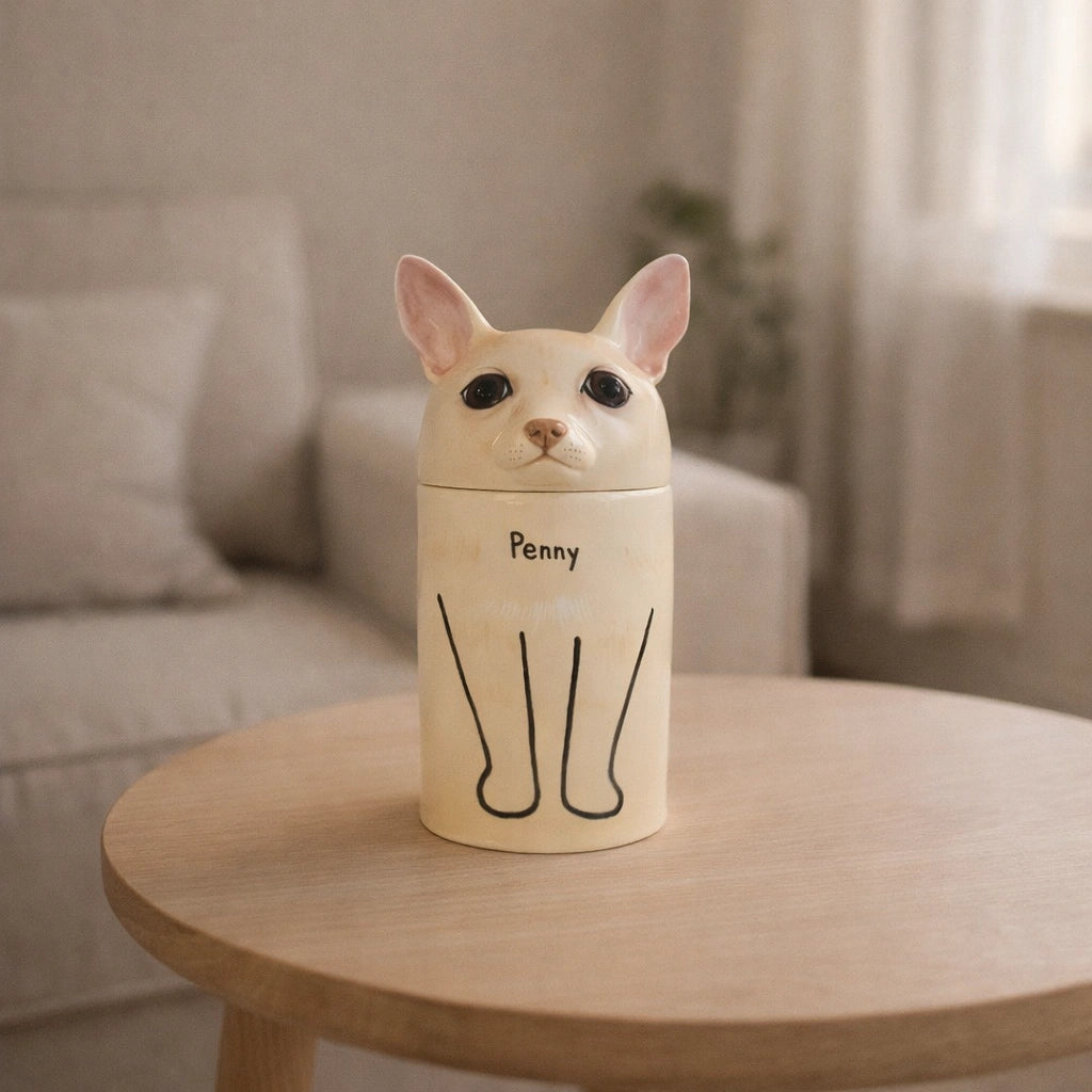 Personalized dog cremation urn memorial keepsake