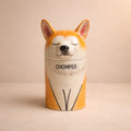 Custom dog urn handmade ceramic, personalized pet memorial urn with dog face, pet cremation keepsake