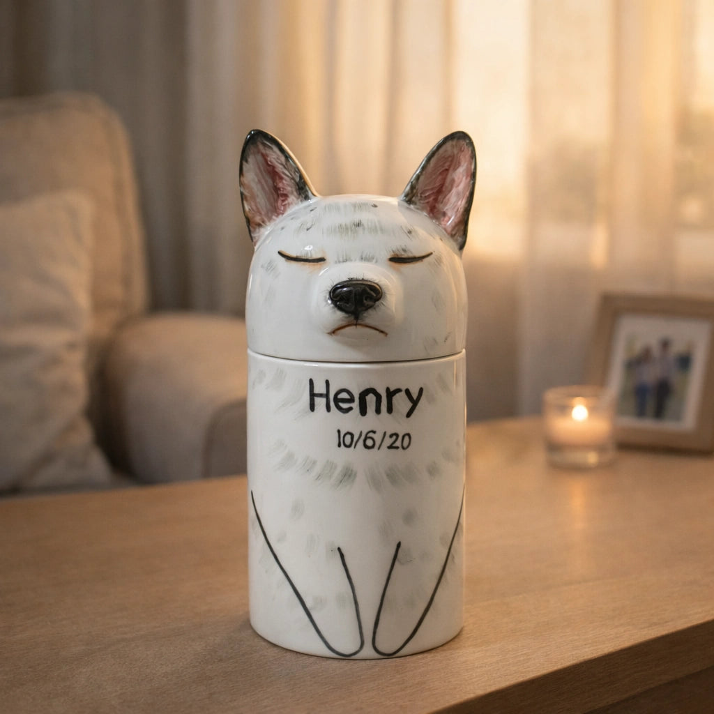 Signature Ceramic Memorial Piece Painted Customurn