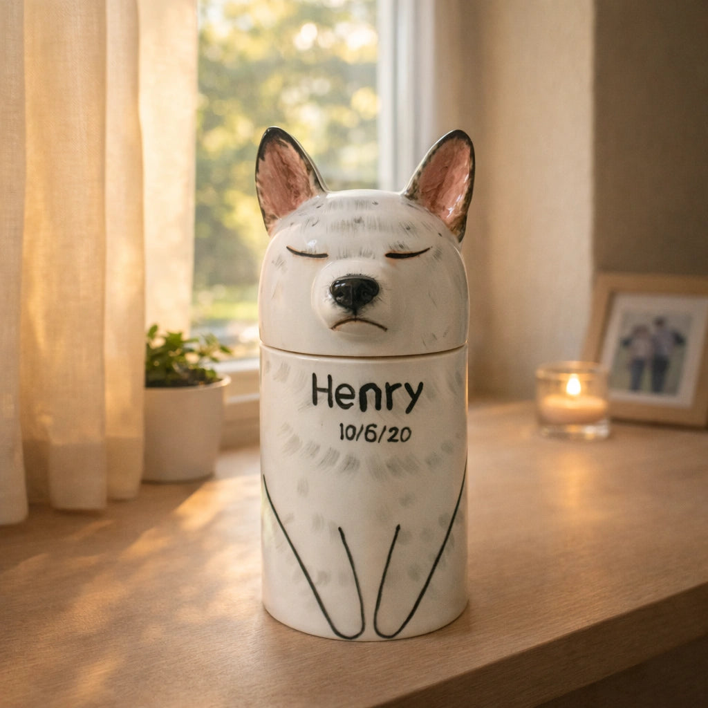 Signature Ceramic Memorial Piece Painted Customurn