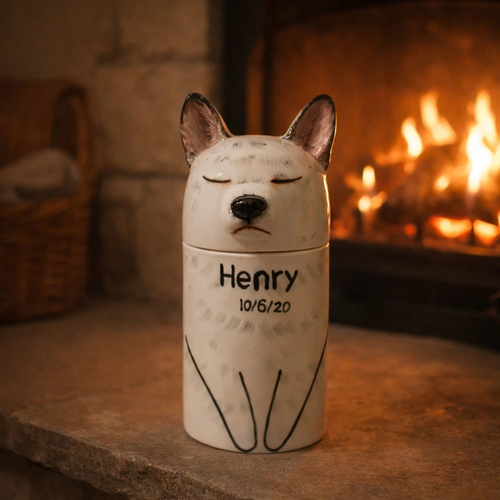 Signature Ceramic Memorial Piece Painted Customurn