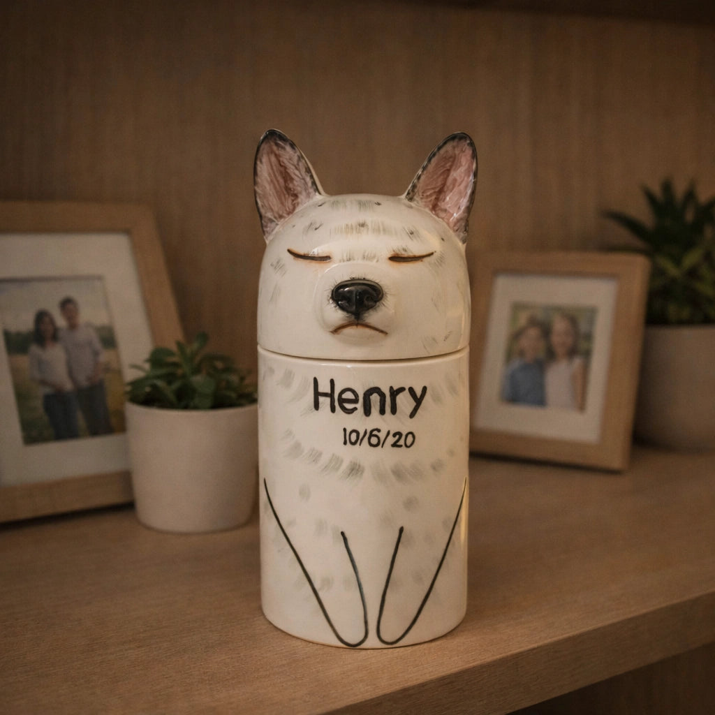 Signature Ceramic Memorial Piece Painted Customurn