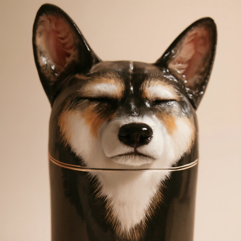 Handcrafted pet urn designed as a memorial keepsake