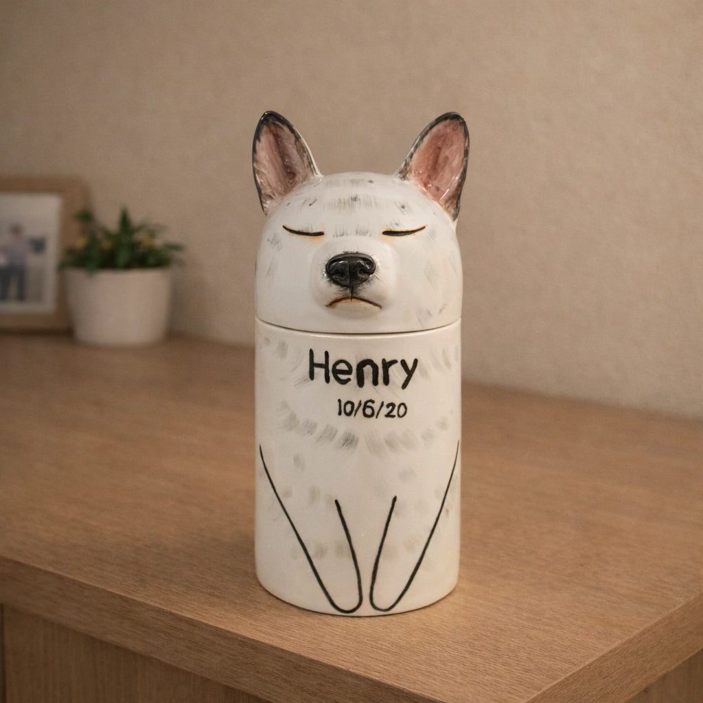 Signature Ceramic Memorial Piece Painted Customurn