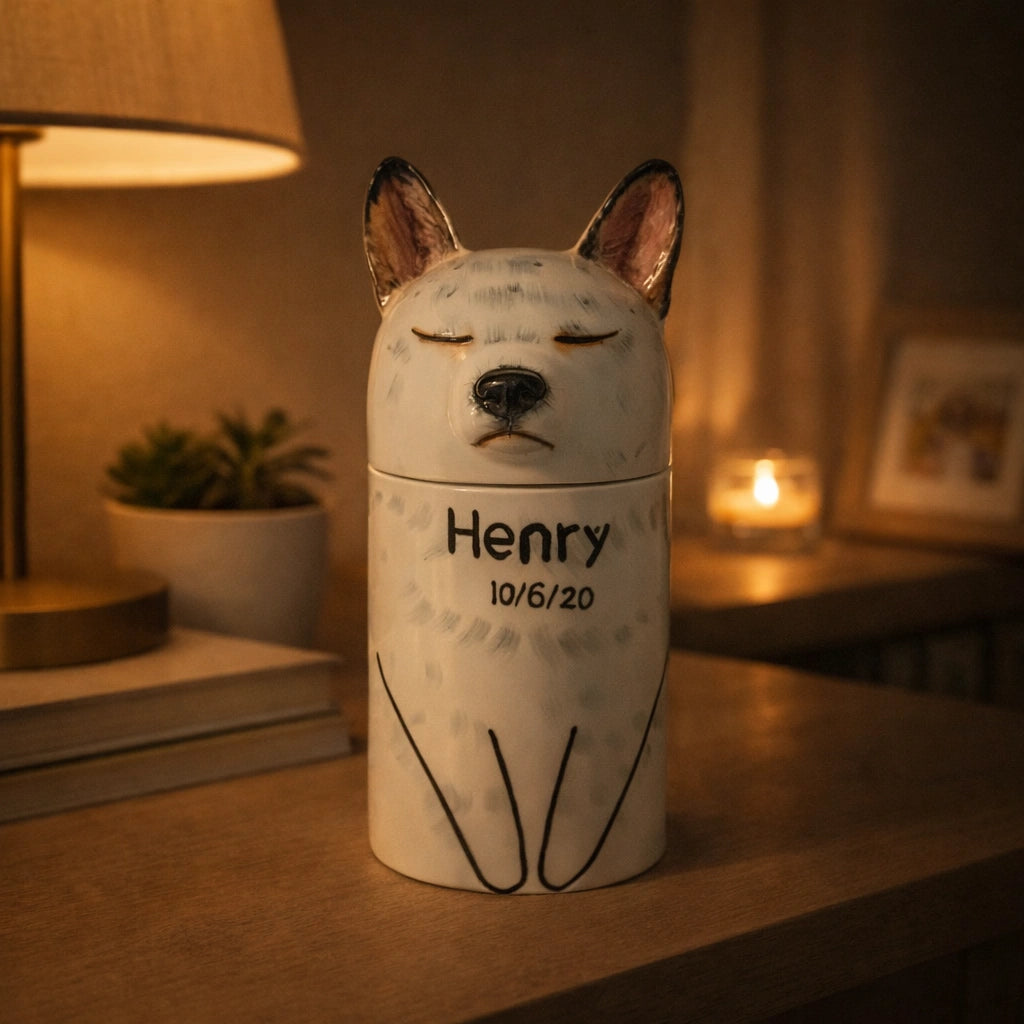 Signature Ceramic Memorial Piece Painted Customurn