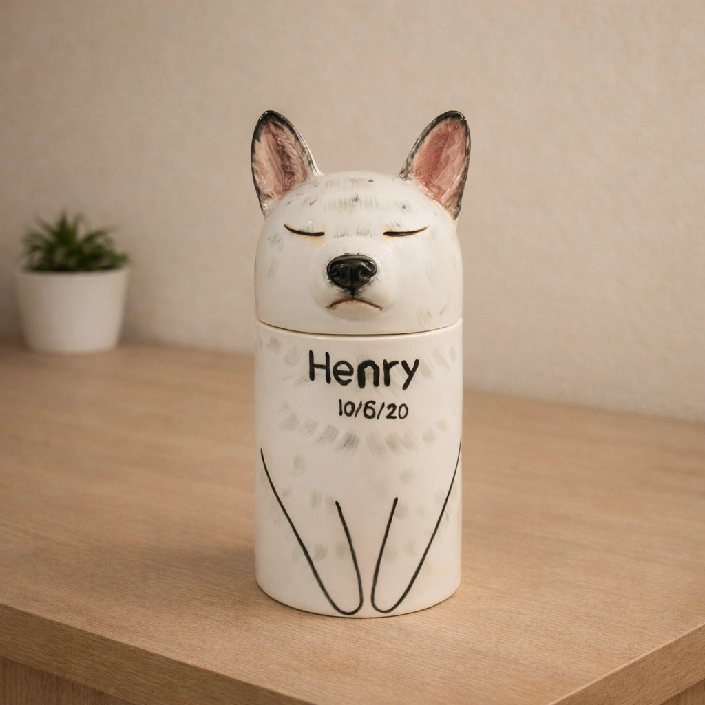 Signature Ceramic Memorial Piece Painted Customurn