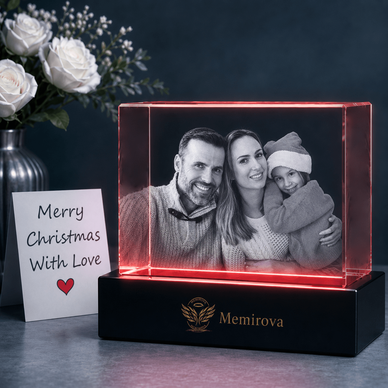 Memirova Christmas custom crystal photo block-Memirova