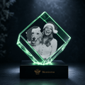 Memirova Christmas square crystal keepsake-Memirova