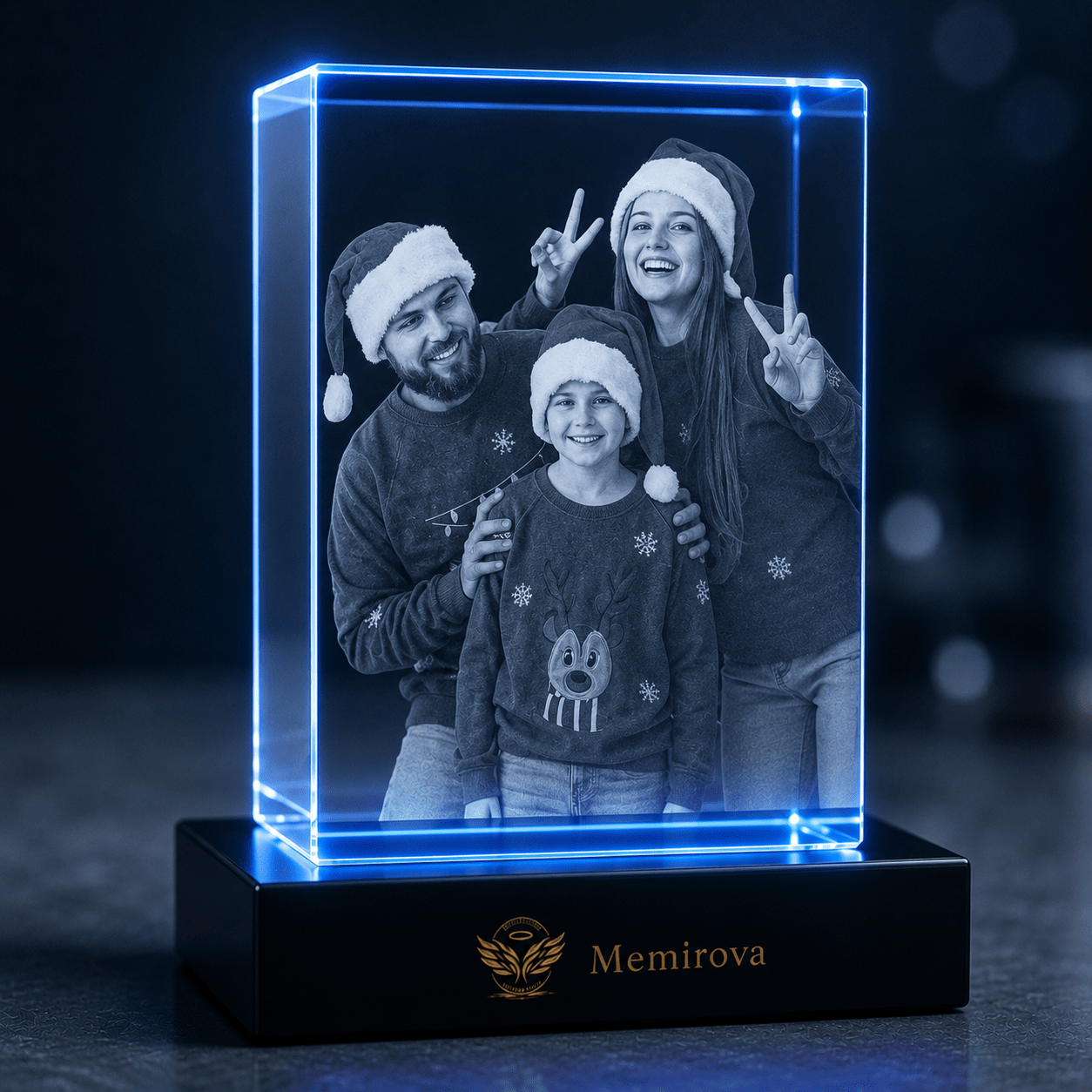 Memirova Christmas Memory Crystal Ornament-Memirova