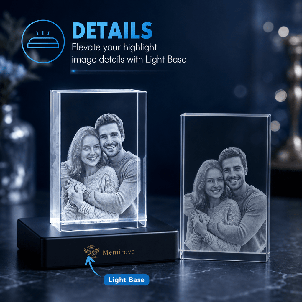 Memirova Christmas Memory Crystal Ornament Light Base Details-Memirova