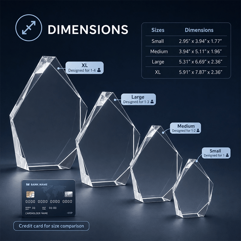 Memirova Legacy of Love Prestige Anniversary Crystal Size Guide-Memirova
