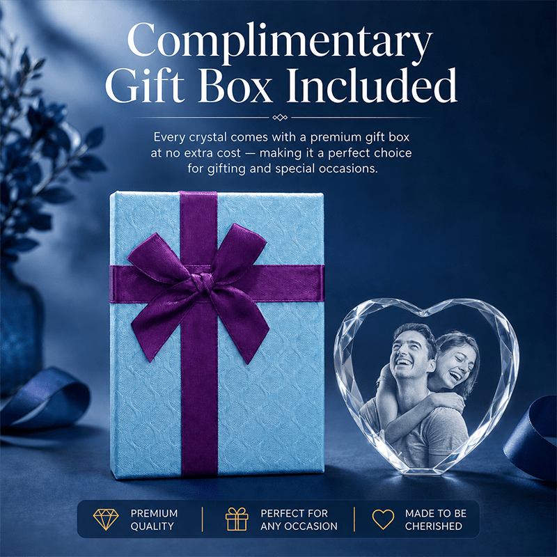 Memirova Forever Yours Faceted Heart Crystal Complimentary Gift Box-Memirova