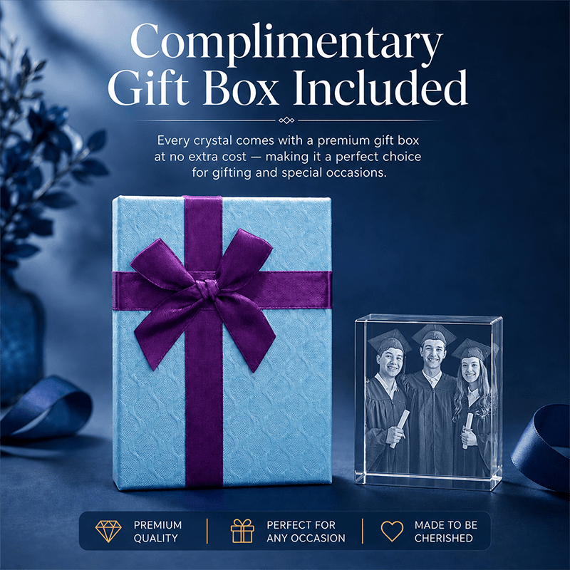 Memirova Mother's Day Square Crystal Keepsake Complimentary Gift Box-Memirova