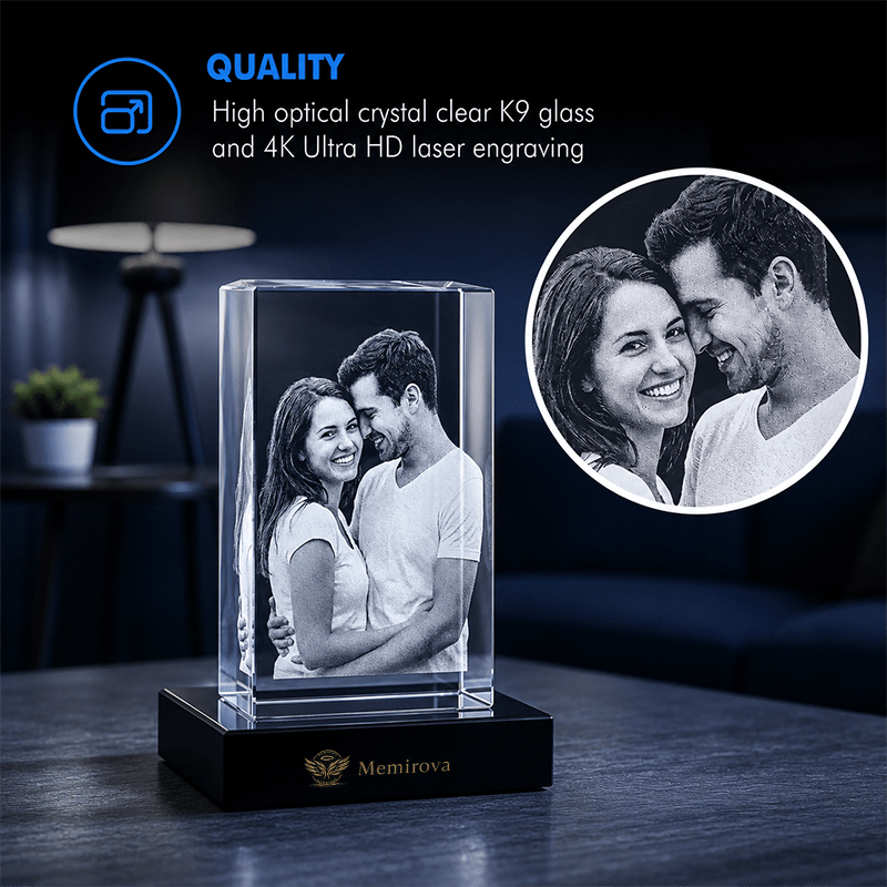 Memirova Graduation Portrait Crystal Keepsake Quality Detail - Memirova
