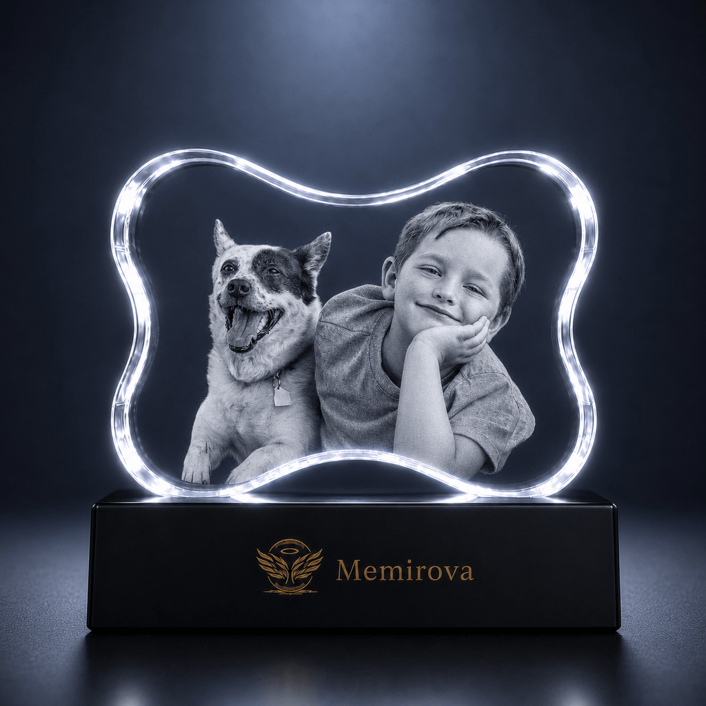 Memirova Loyal Friend Bone-Shaped Pet Memorial Crystal-Memirova