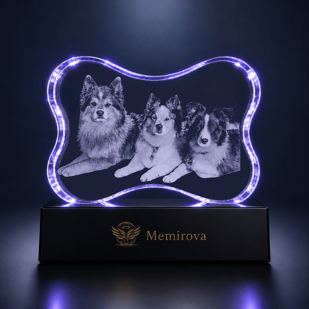 Memirova Loyal Friend Bone-Shaped Pet Memorial Crystal-Memirova