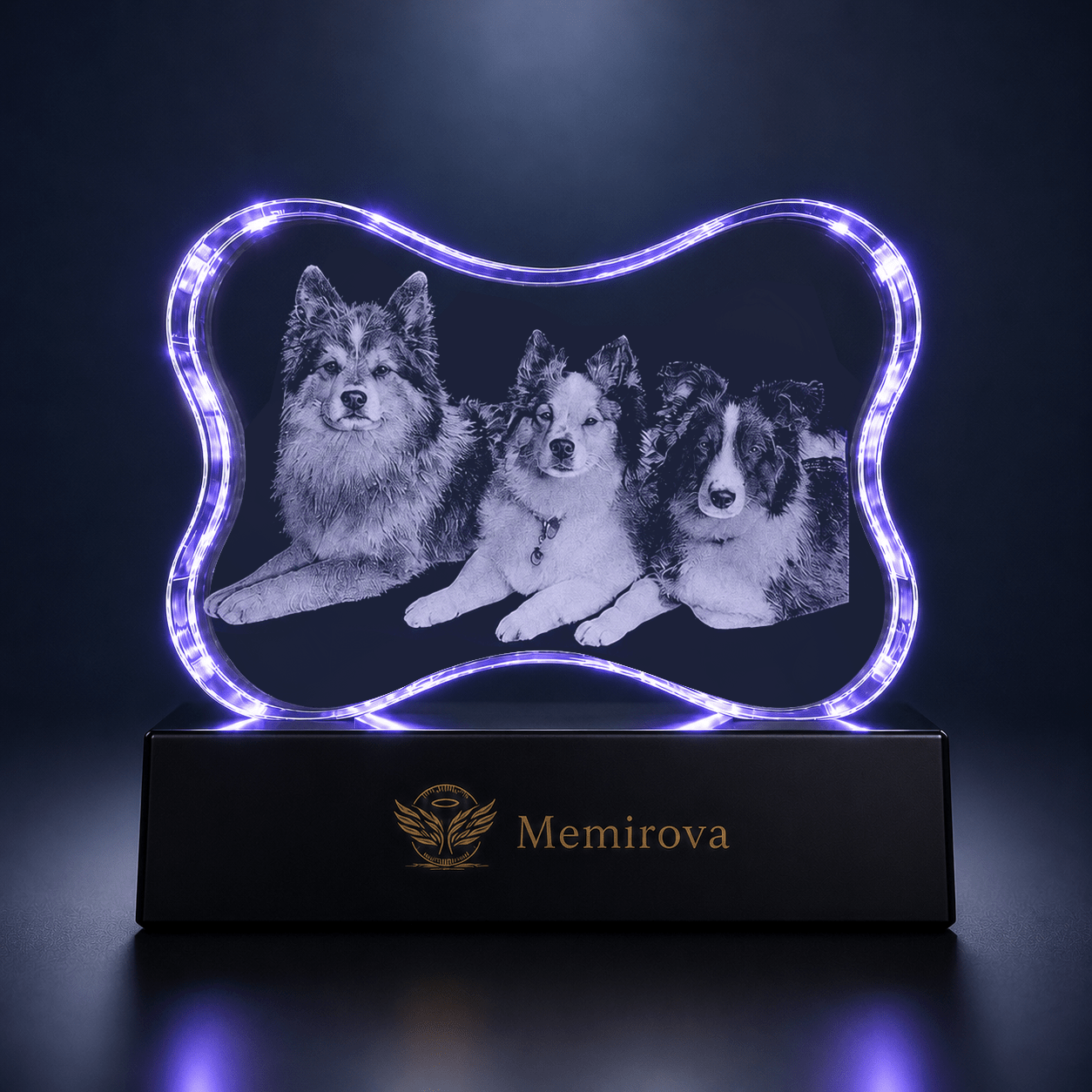 Memirova Loyal Friend Bone-Shaped Pet Memorial Crystal-Memirova