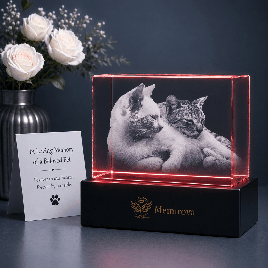 Memirova Beloved Pet 3D Crystal Tribute Plaque-Memirova