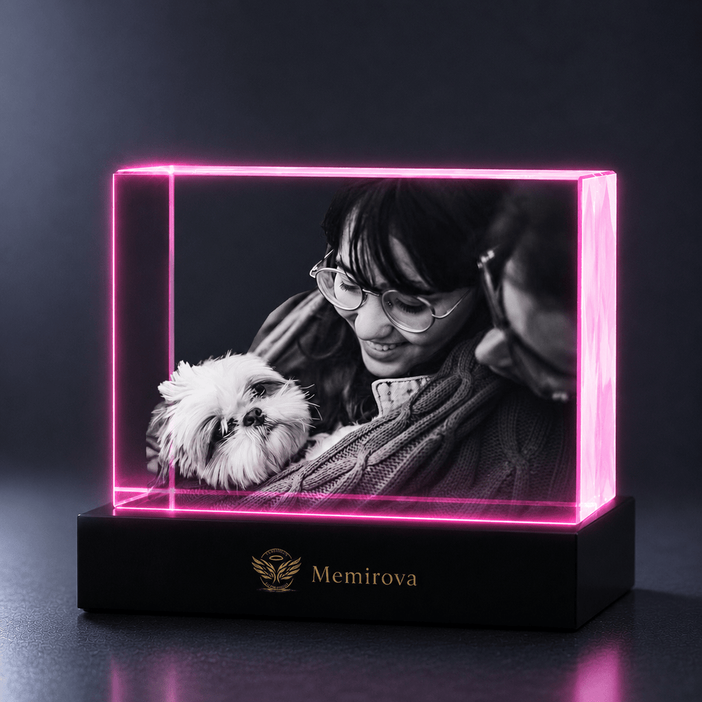 Memirova Beloved Pet 3D Crystal Tribute Plaque-Memirova